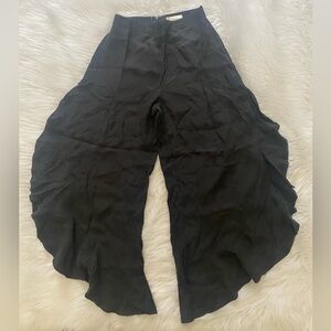 elevenses Black Wide-Leg Pants w/Slits Sz 2
